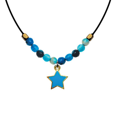 Collier Agate Bleue - L'Étoile