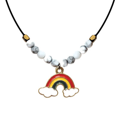 Collier Howlite - L'Arc en Ciel
