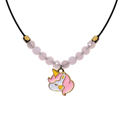 Collier Quartz Rose - La Licorne