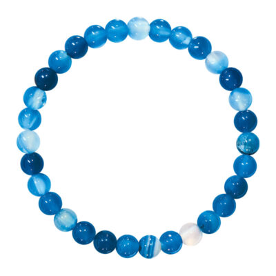 Bracelet Agate Bleue - Grand modèle